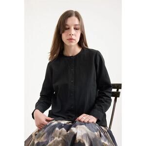 CASEY/CASEY Verger Shirt in Dark Khaki, size XS Minimalist Goth